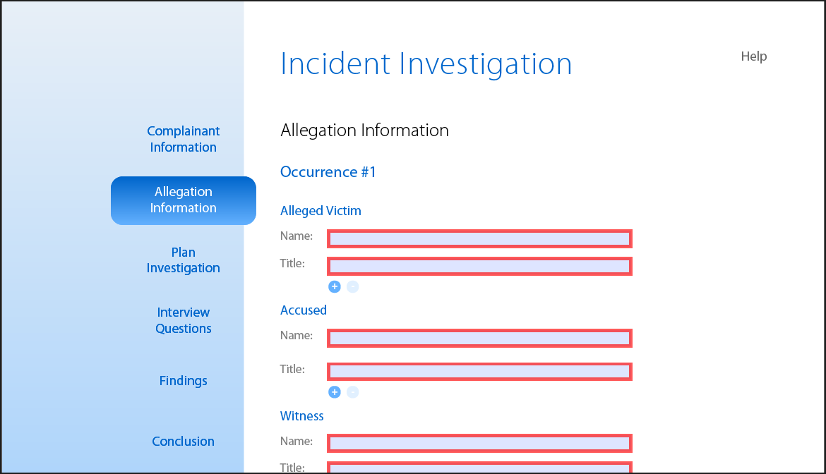 HR Investigation Form